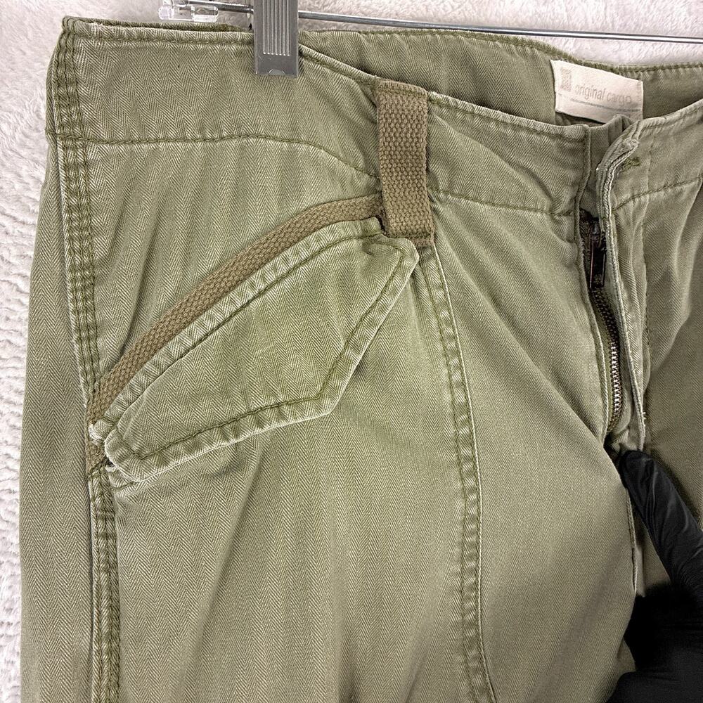 VTG Gap Cargo Pant Men 34x34 Olive Drab Military Baggy M65 Paratrooper Baggy Y2K - Picture 4 of 13